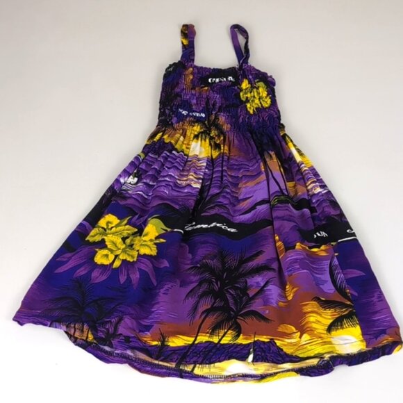 3/$20 Handmade Jamaica Sundress Smocked Fit & Flare Travel Sleeveless Dress - Picture 7 of 12